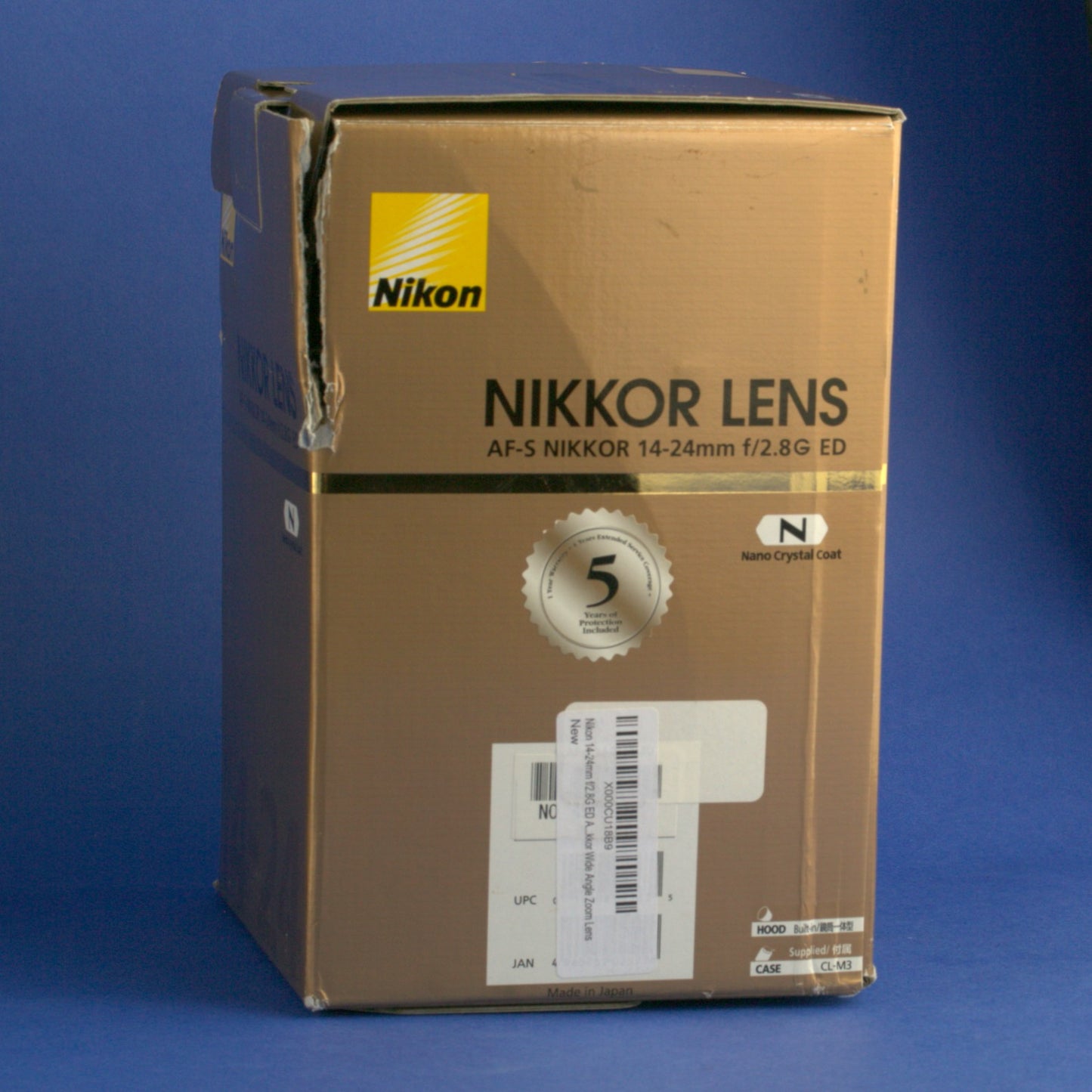Nikon AF-S Nikkor 14-24mm 2.8 Lens Mint Condition