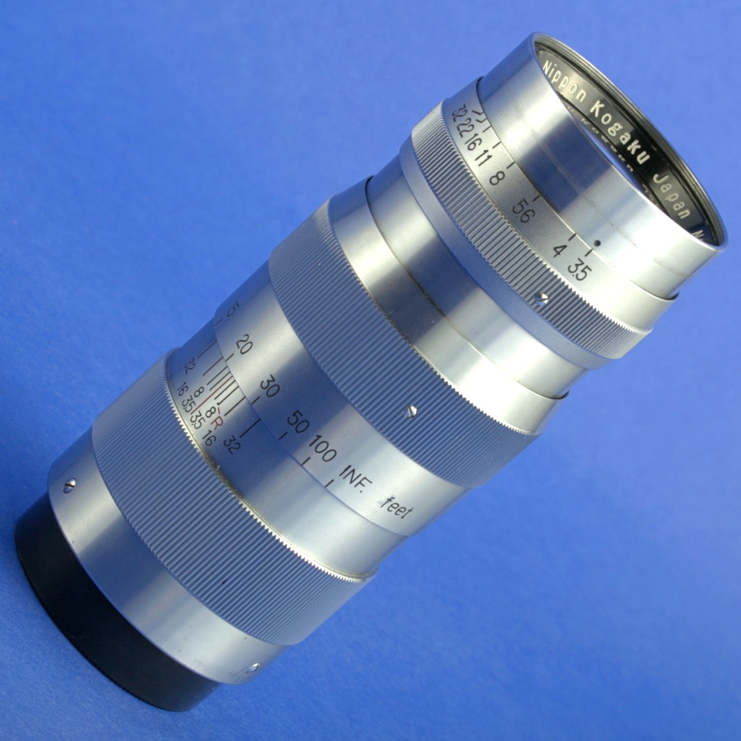 Nikon Nikkor-Q 135mm 3.5 LTM Rangefinder Lens with Hood Case Caps Beautiful