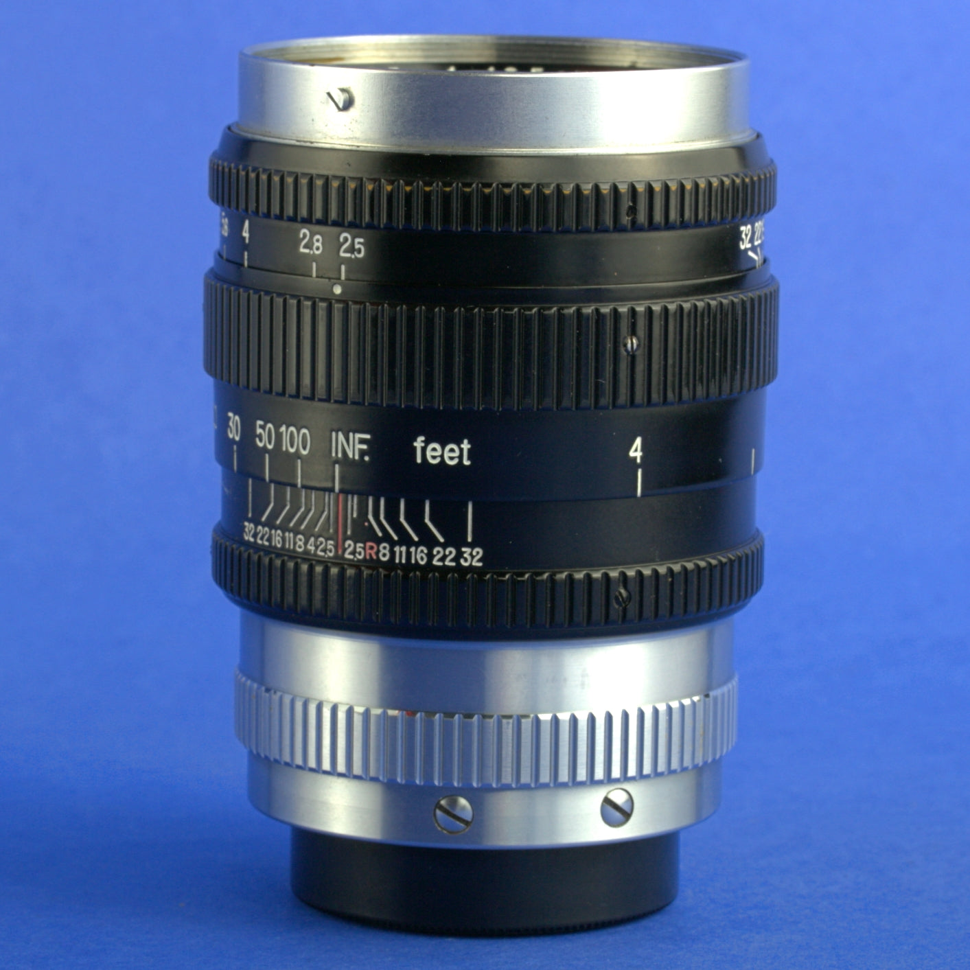 Early Nikon Nikkor-P.C 105mm 2.5 Rangefinder Lens with Hood Case Caps Beautiful
