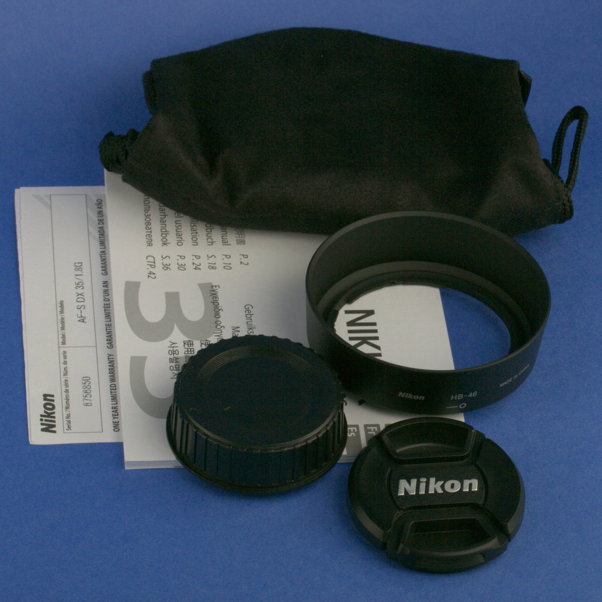 Nikon AF-S Nikkor 35mm 1.8 G DX Lens US Model Mint Condition