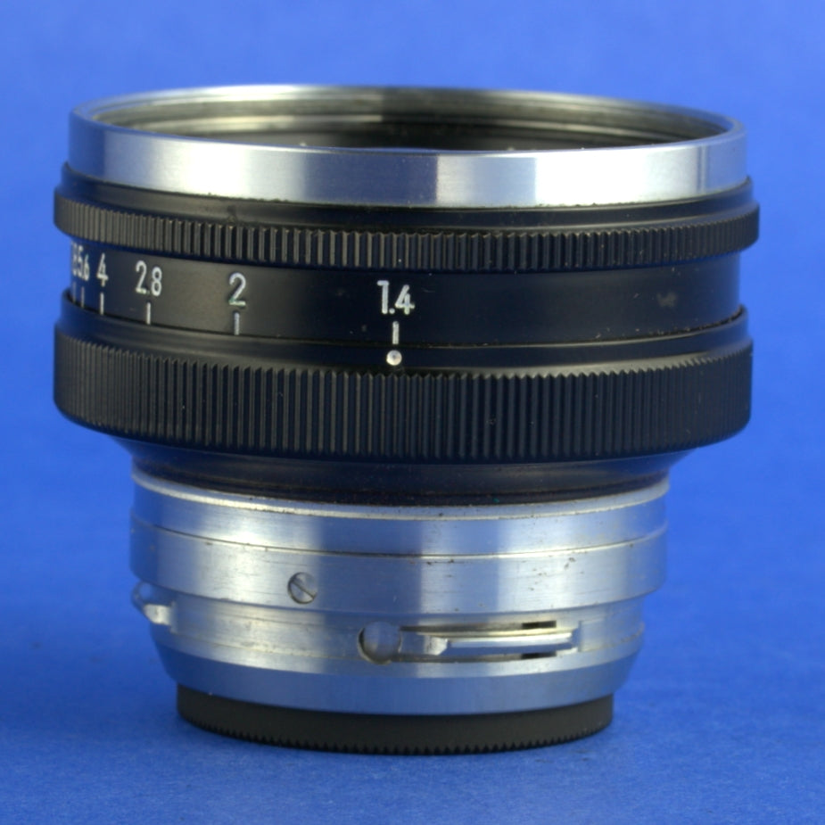 Black Nikon Nikkor-S 5cm 1.4 Rangefinder Lens S Mount