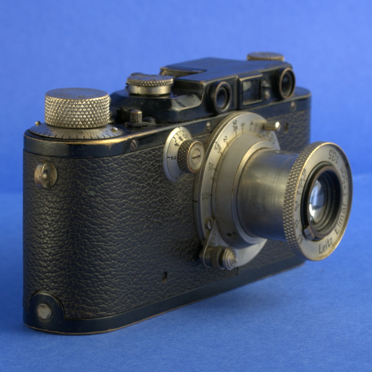 1934 Black Nickel Leica III Rangefinder Camera with Elmar 5cm 3.5 Lens 2024 CLA