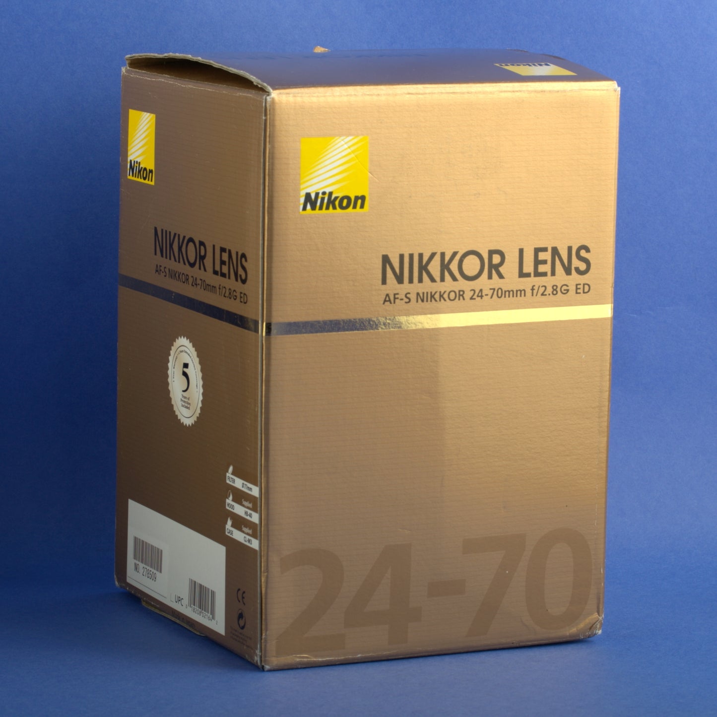 Nikon AF-S Nikkor 24-70mm 2.8 Lens US Model Near Mint Condition