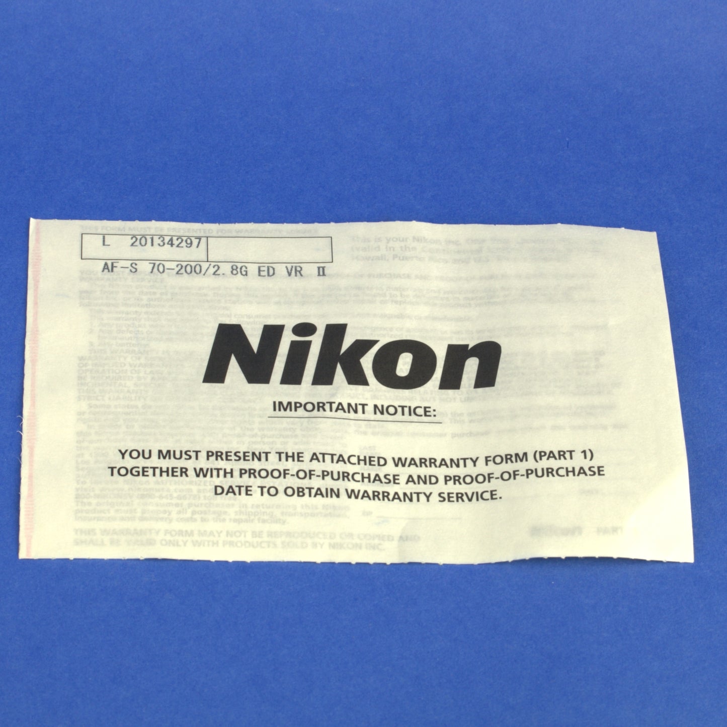 Nikon AF-S Nikkor 70-200mm 2.8 VR II Lens US Model