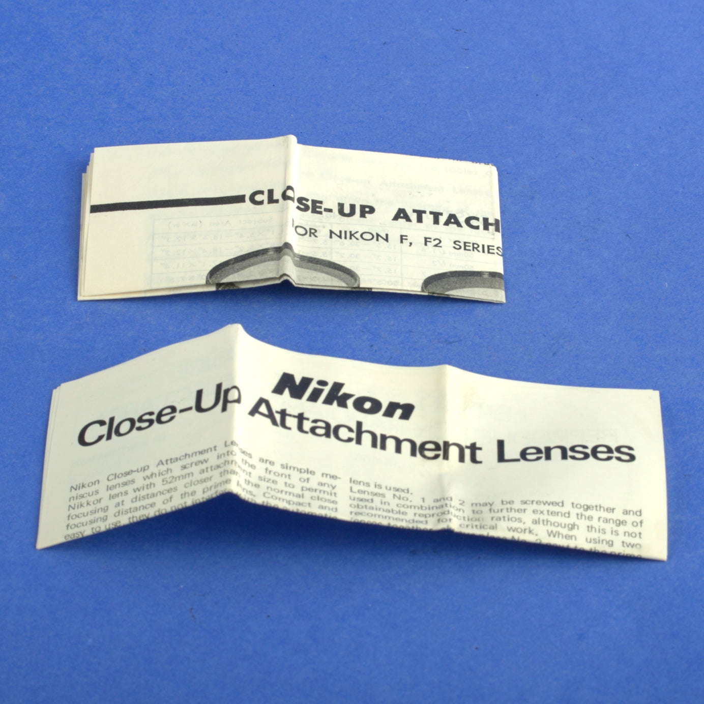 Nikon Close-Up Attachment Diopter 1 and 2 Beautiful Condition Possibly Unused