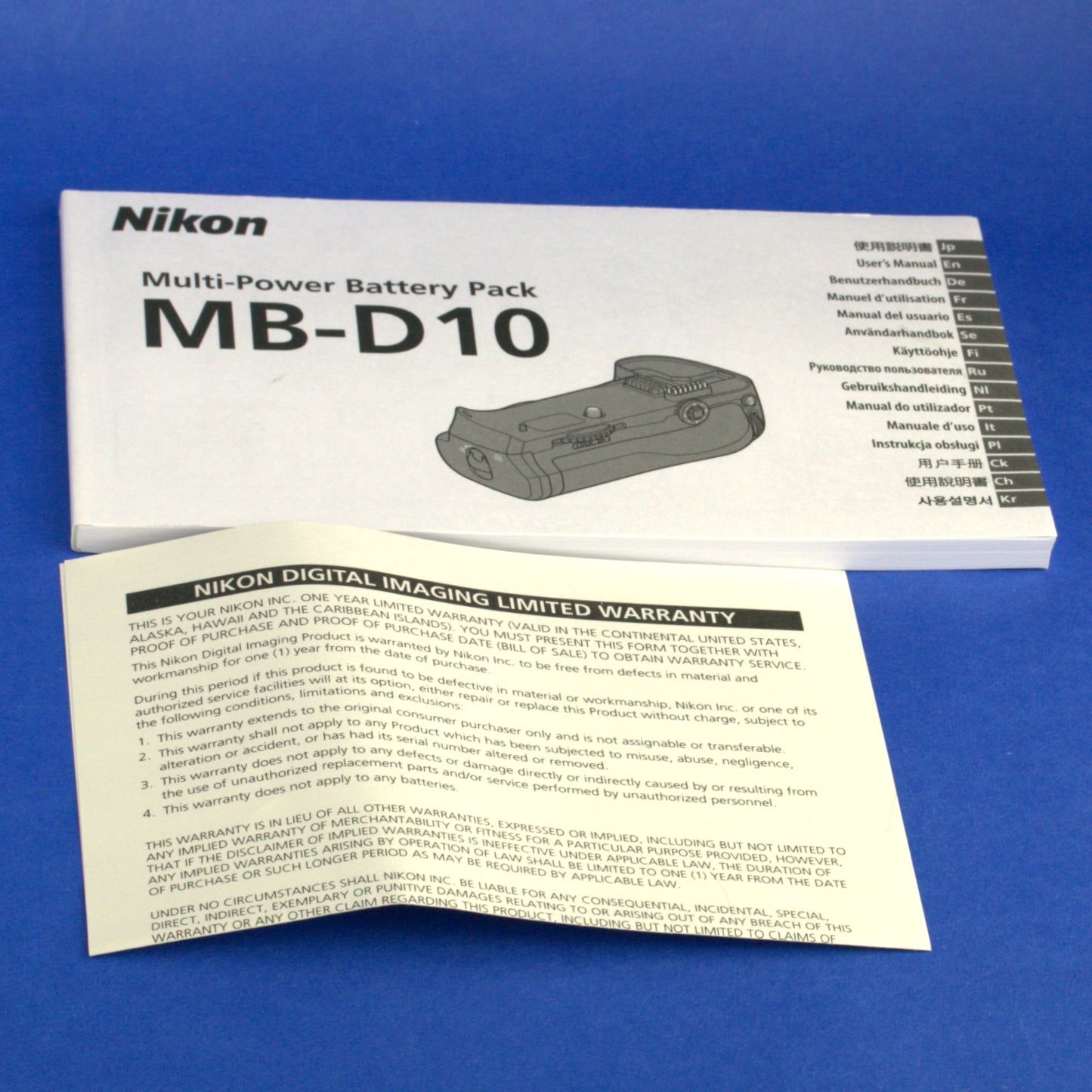 Nikon MB-D10 Battery Grip for D300, D300S, D700 Cameras Beautiful Condition