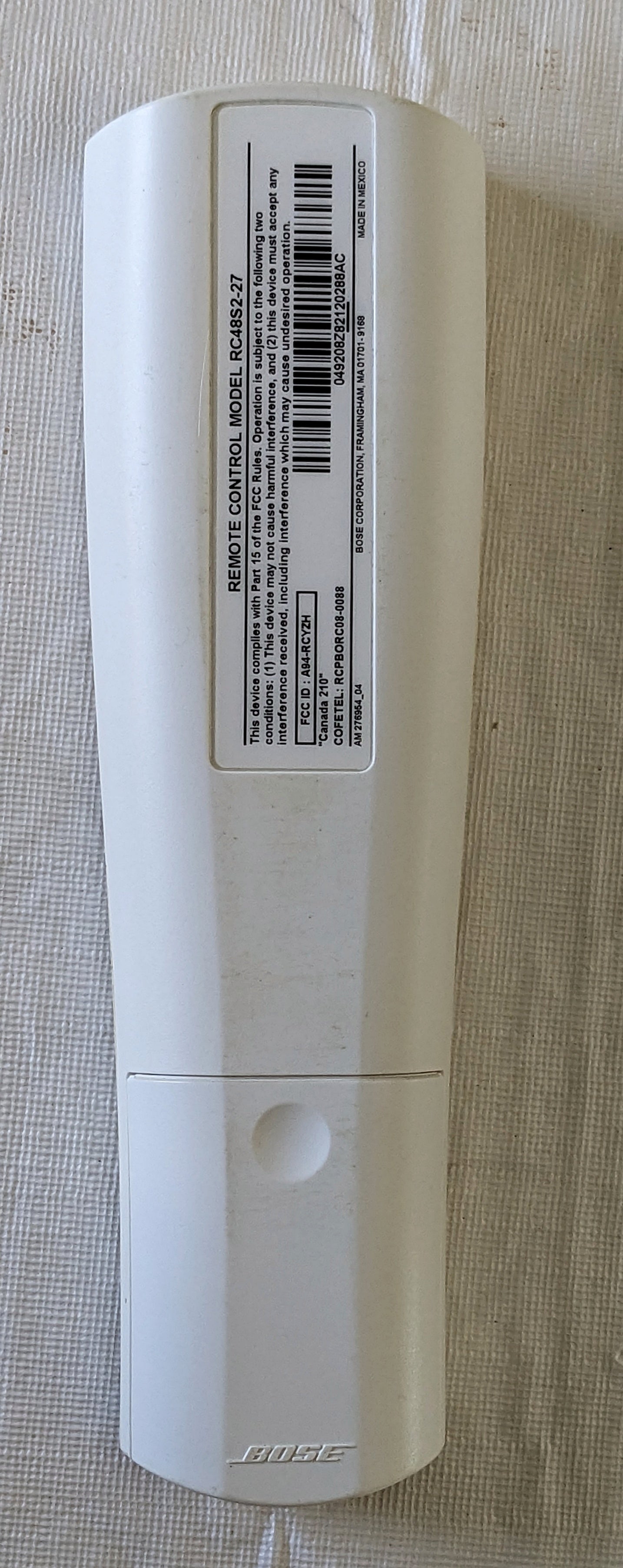 Bose RC48S2-27 Remote Control Excellent Condition