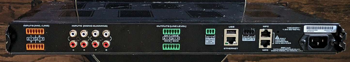 QSC MP-M40 Music and Paging Mixer Processor Great Condition