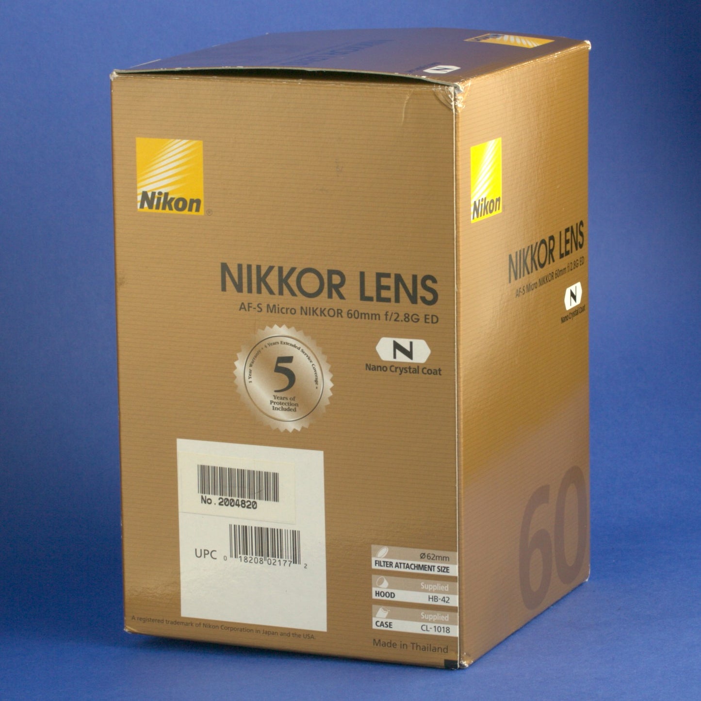 Nikon AF-S Nikkor 60mm 2.8 G Lens US Model Mint Condition
