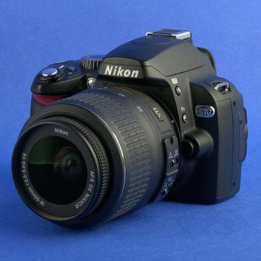 Nikon D60 Digital Camera with 18-55mm VR Lens 1600 Actuations Mint Condition