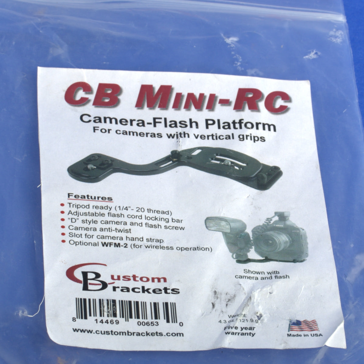 Custom Brackets CB Mini-RC Flash Bracket Beautiful Condition
