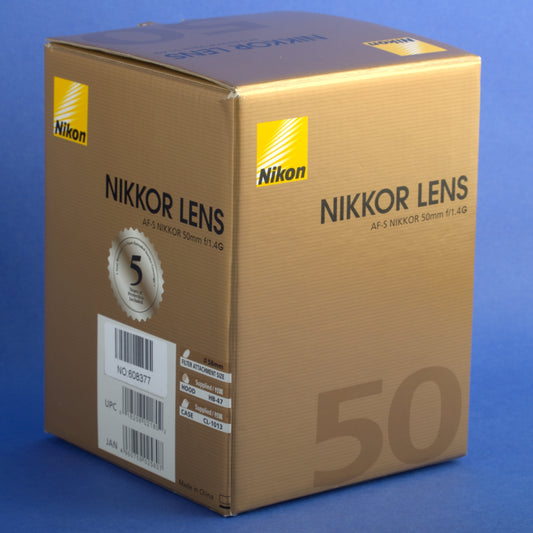 Nikon AF-S Nikkor 50mm 1.4 G Lens US Model Mint Condition
