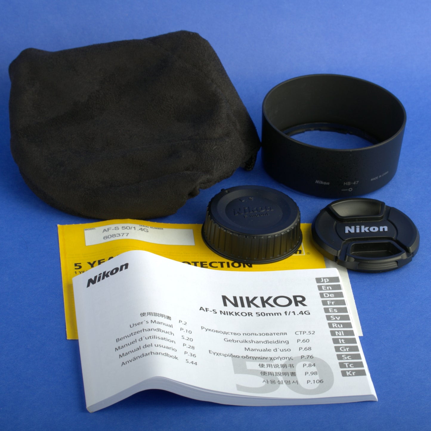 Nikon AF-S Nikkor 50mm 1.4 G Lens US Model Mint Condition