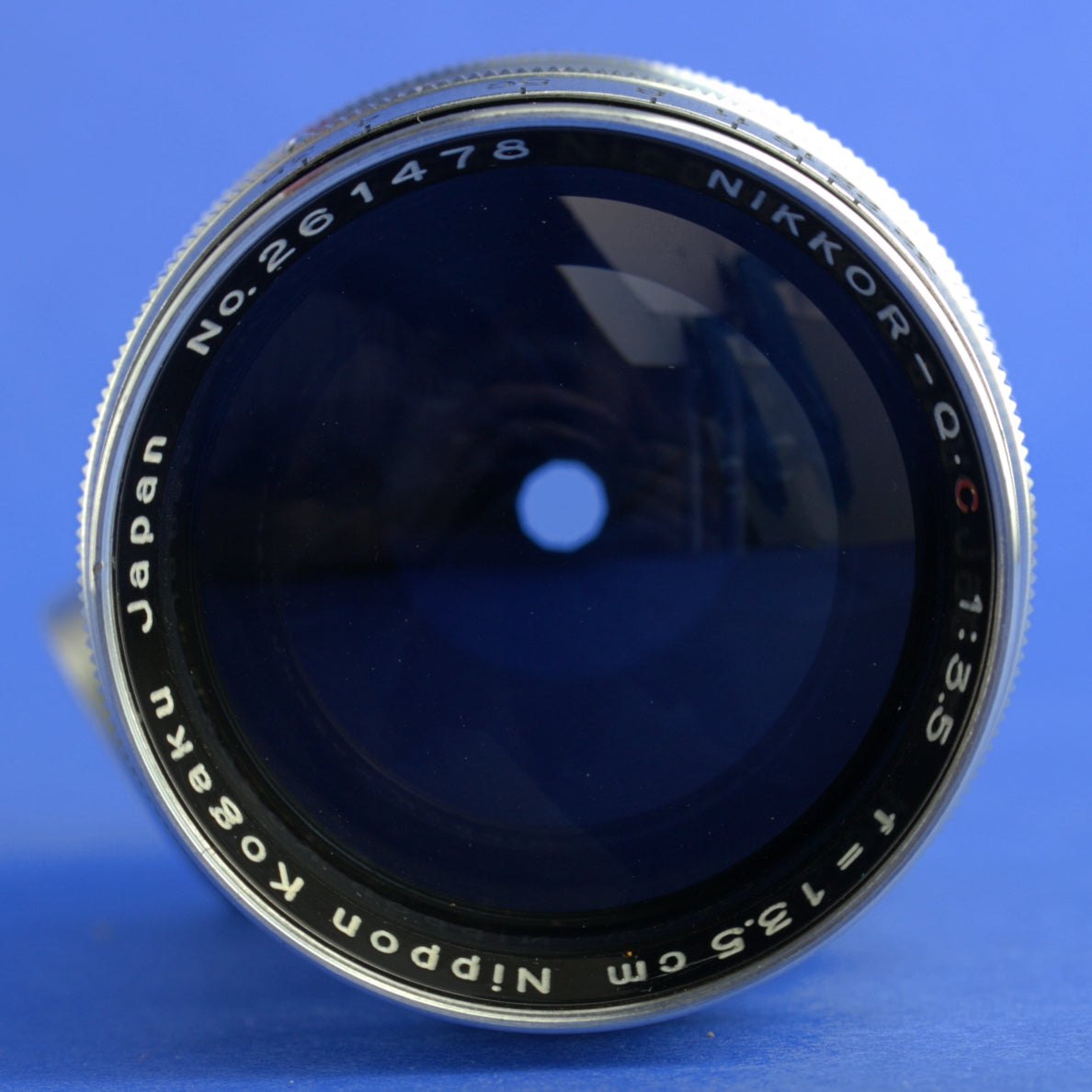 Nikon Nikkor-Q 135mm 3.5 LTM Rangefinder Lens with Hood Case Caps Beautiful