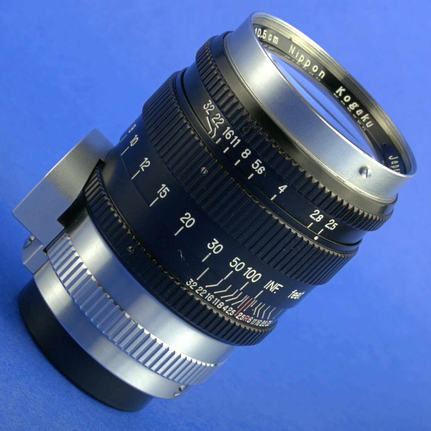 Early Nikon Nikkor-P.C 105mm 2.5 Rangefinder Lens with Hood Case Caps Beautiful