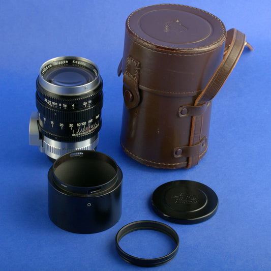 Early Nikon Nikkor-P.C 105mm 2.5 Rangefinder Lens with Hood Case Caps Beautiful