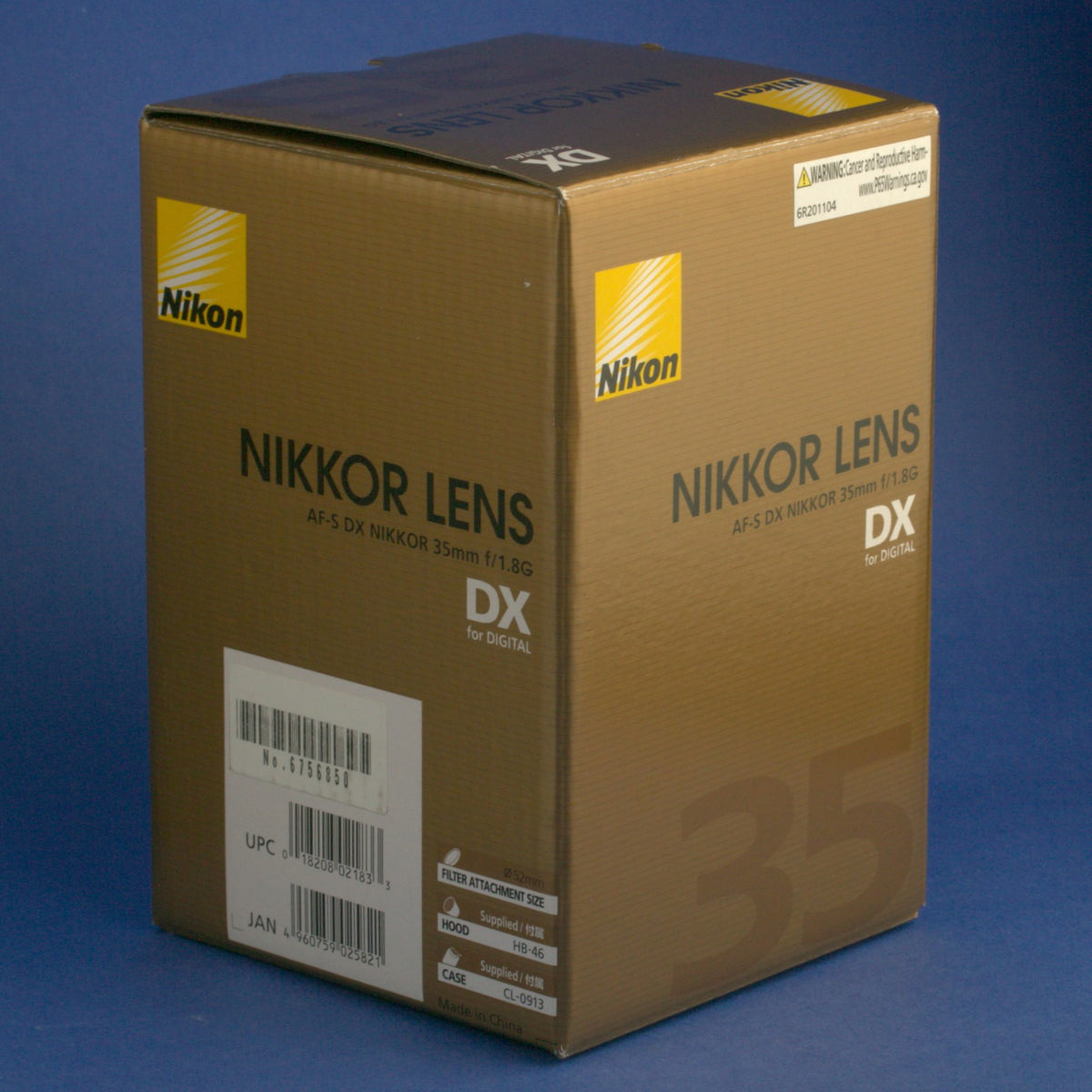 Nikon AF-S Nikkor 35mm 1.8 G DX Lens US Model Mint Condition