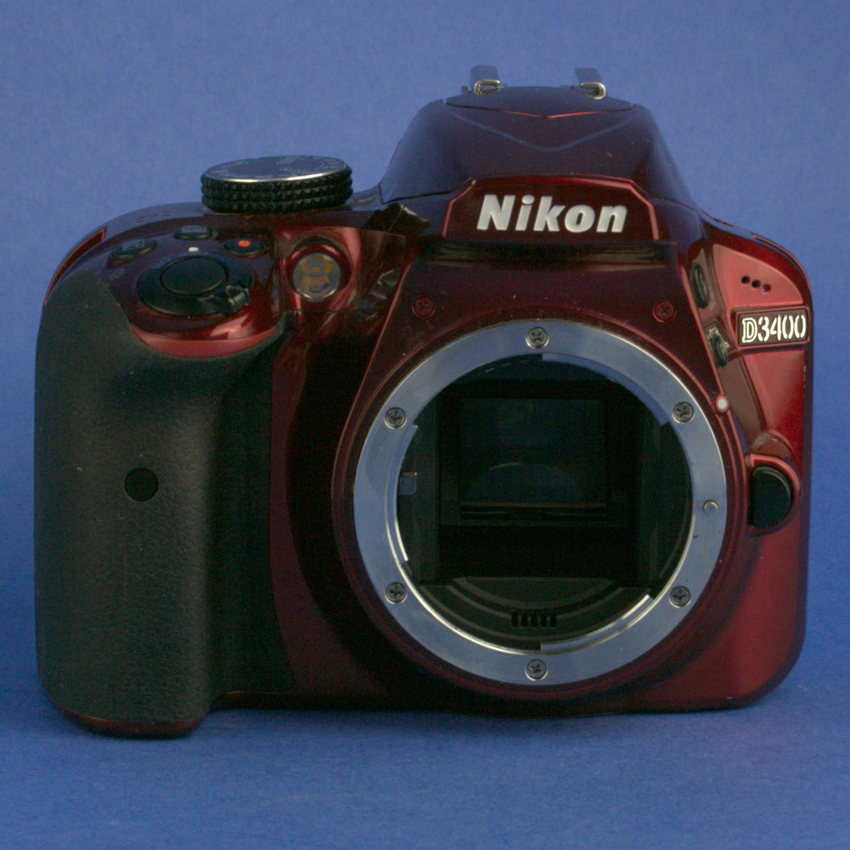 Red Nikon D3400 Digital Camera Body Only 4100 Actuations US Model