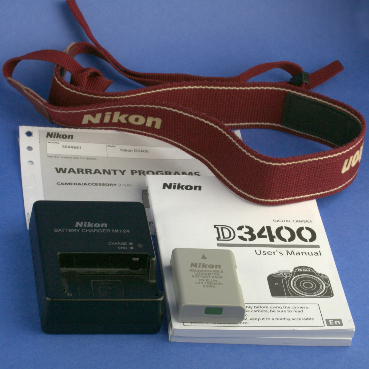 Red Nikon D3400 Digital Camera Body Only 4100 Actuations US Model