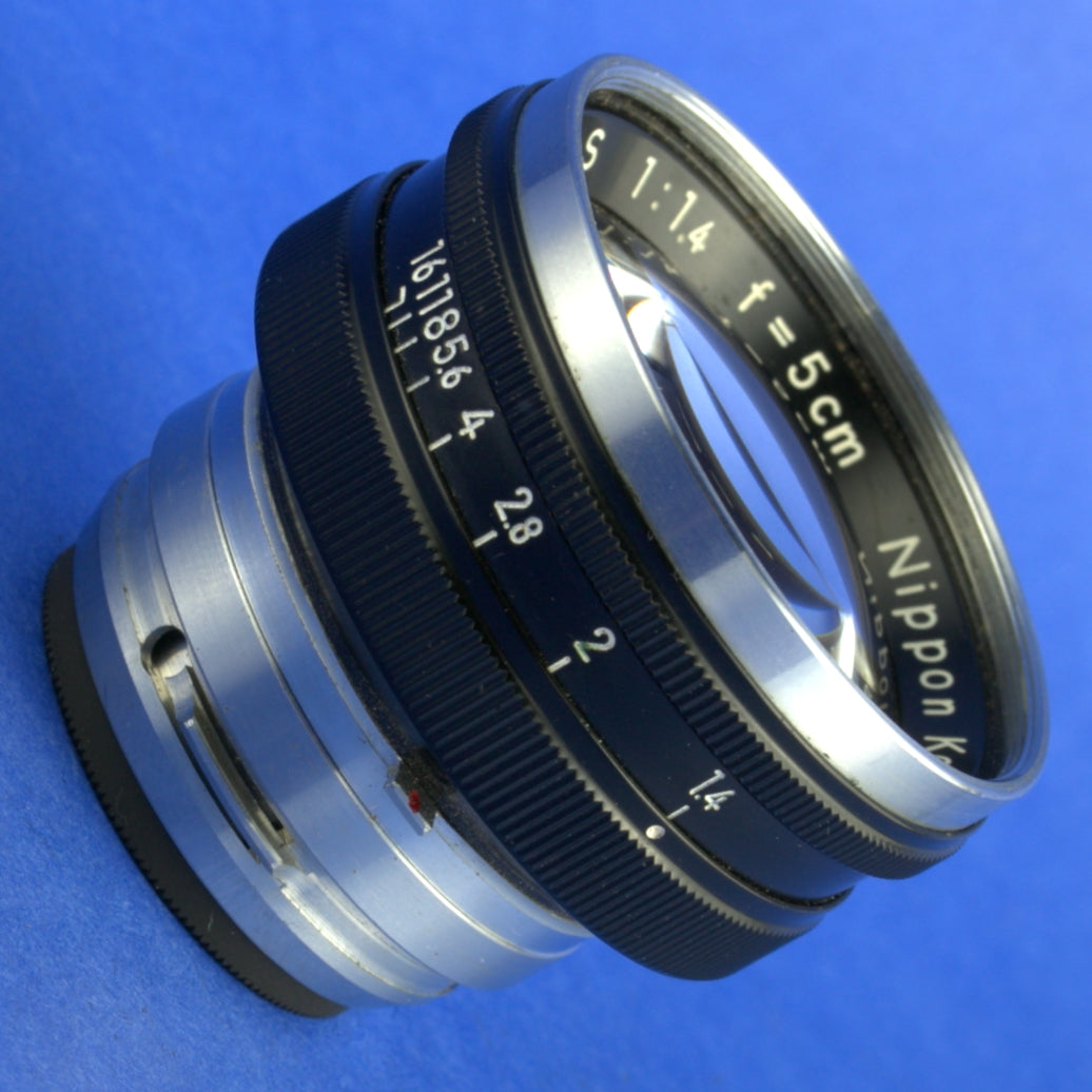 Black Nikon Nikkor-S 5cm 1.4 Rangefinder Lens S Mount
