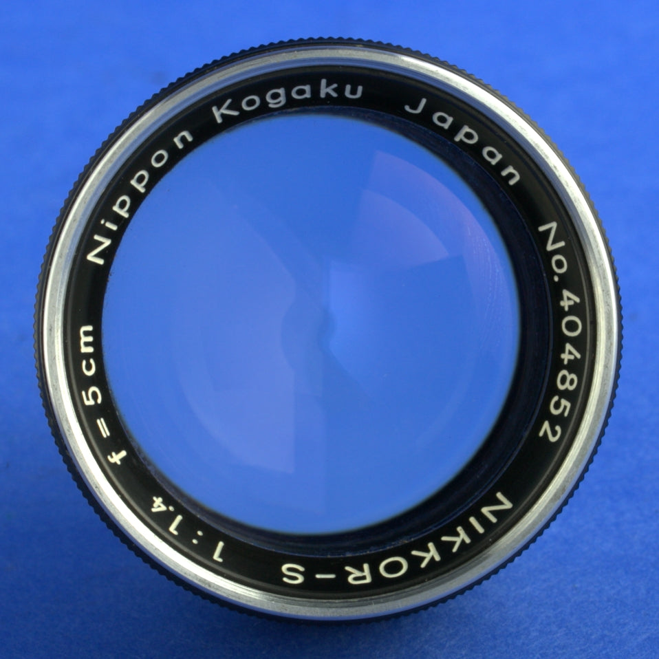Black Nikon Nikkor-S 5cm 1.4 Rangefinder Lens S Mount