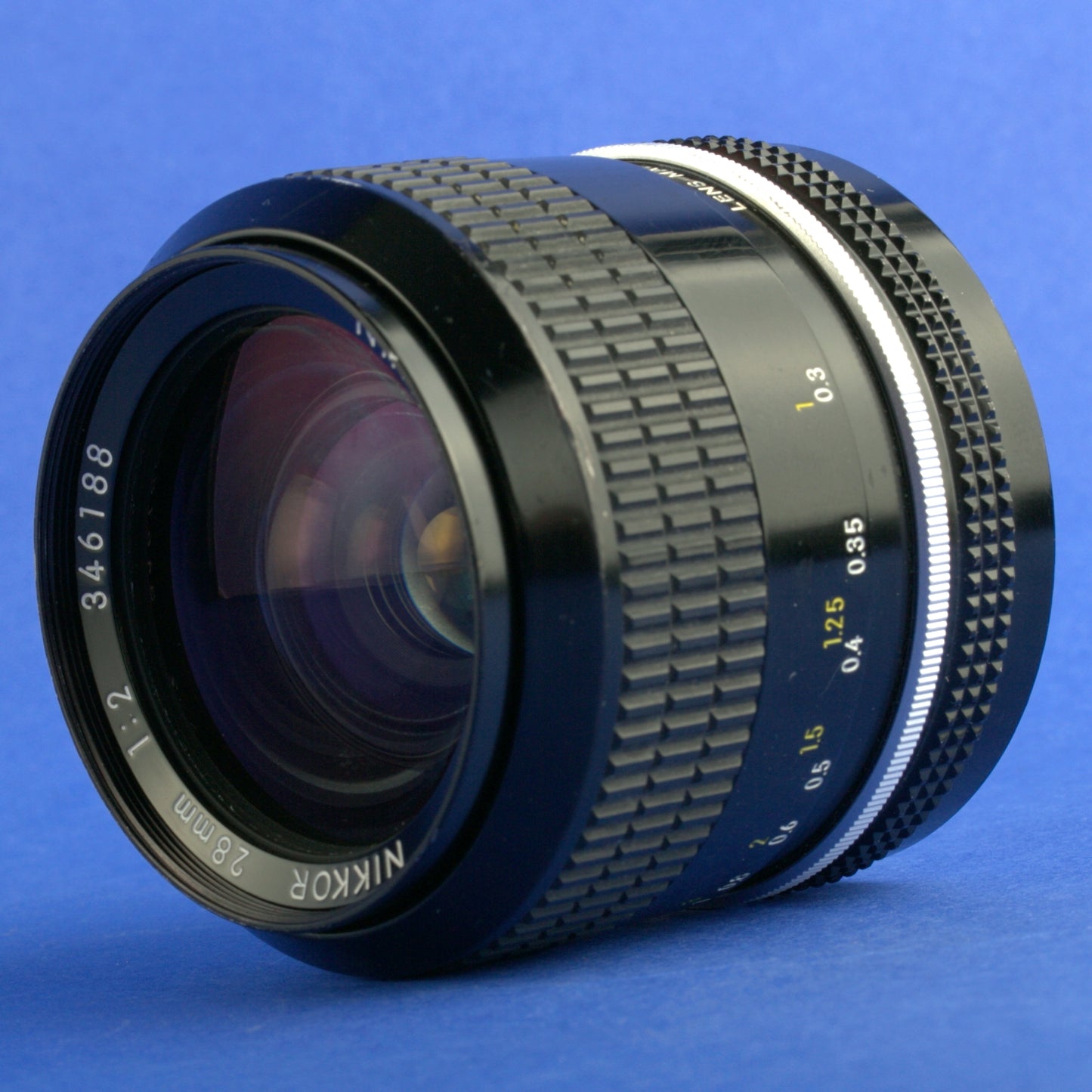 Late Nikon Nikkor 28mm F2 Non-Ai Lens Rubber Focus