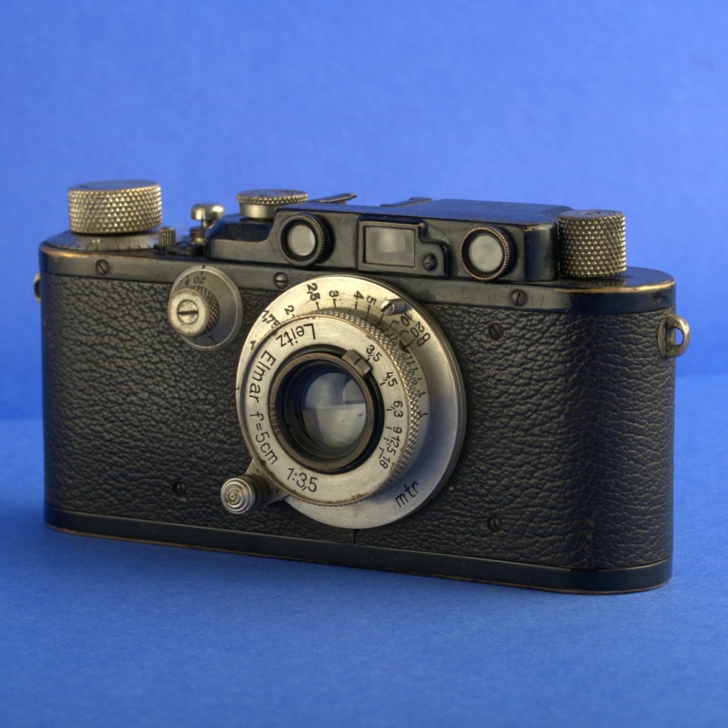 1934 Black Nickel Leica III Rangefinder Camera with Elmar 5cm 3.5 Lens 2024 CLA