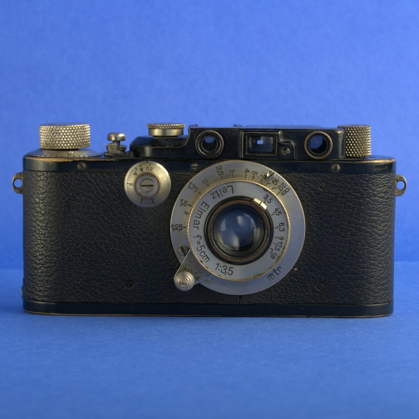 1934 Black Nickel Leica III Rangefinder Camera with Elmar 5cm 3.5 Lens 2024 CLA