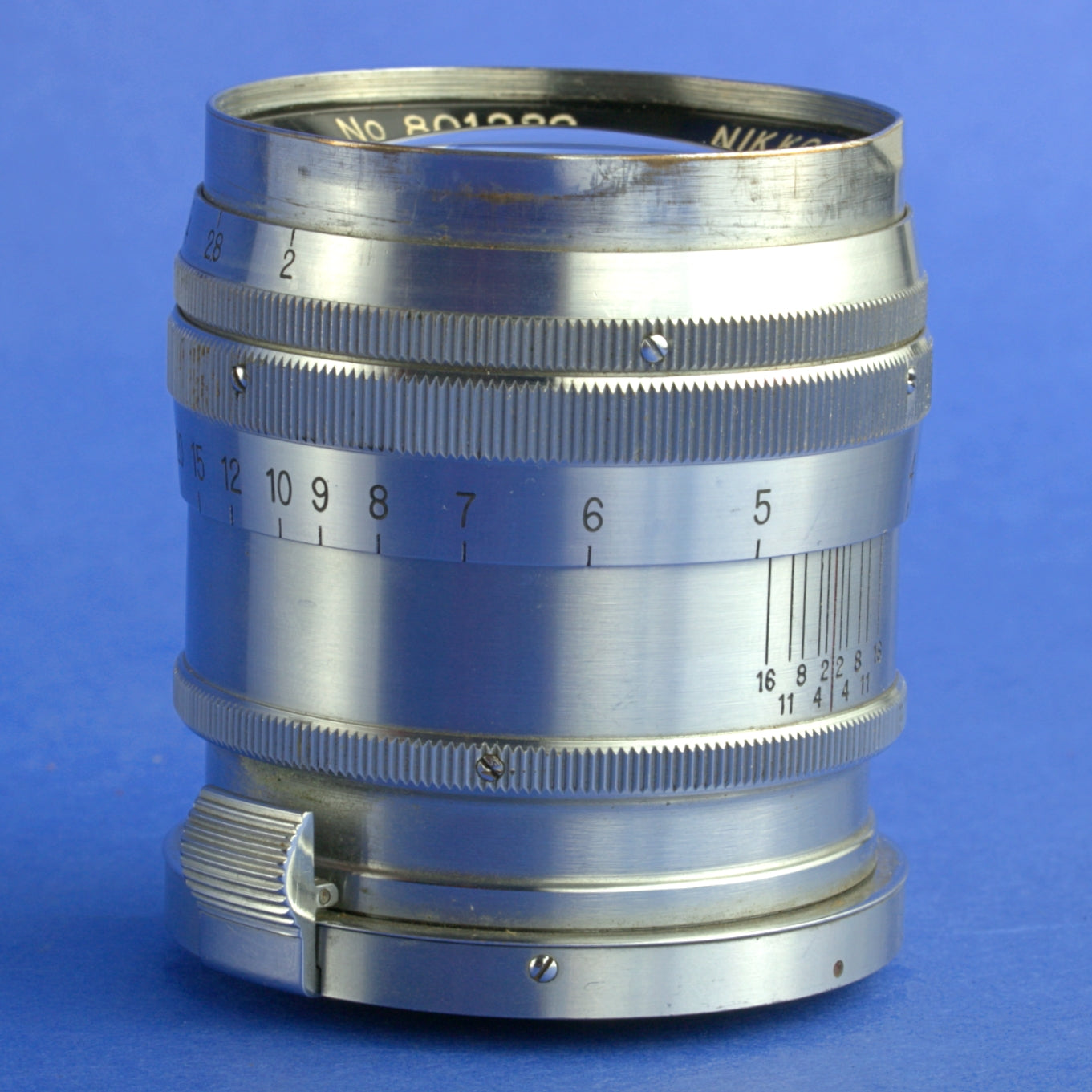 Early Nikon Nikkor-P.C 8.5cm F2 Tokyo 801 MIOJ Rangefinder Lens S Mount
