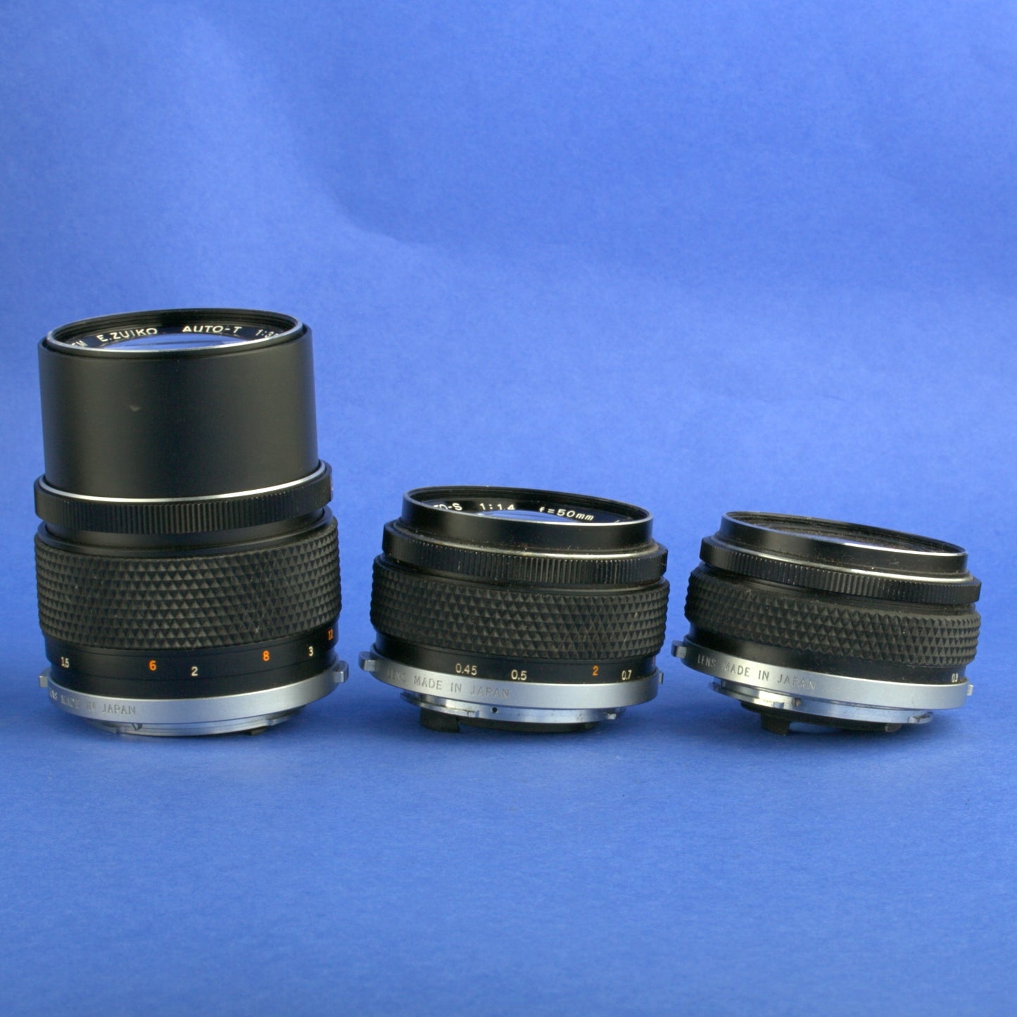 Olympus OM Lens Set 50mm 1.4 28mm 3.5  135mm 3.5 Poor Condition