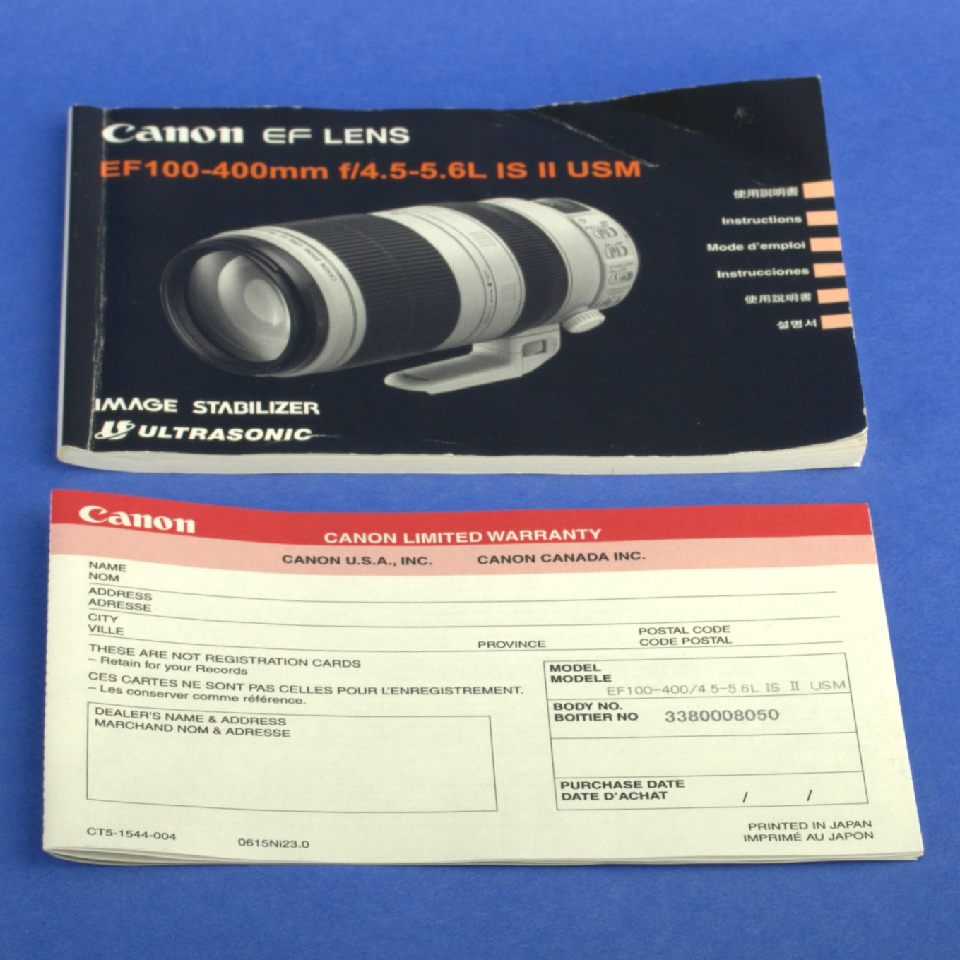 Canon EF 100-400mm 4.5-5.6 L IS II Lens US Model
