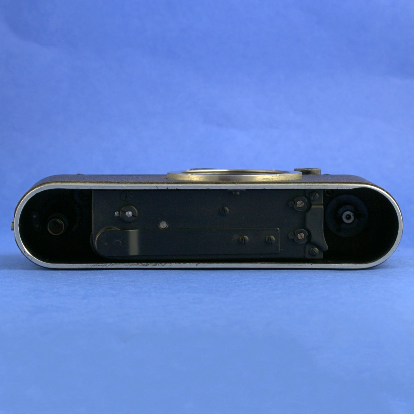 Black Nickel Leica II Film Camera with Nickel 11 o’clock Elmar 50mm 3.5 Lens