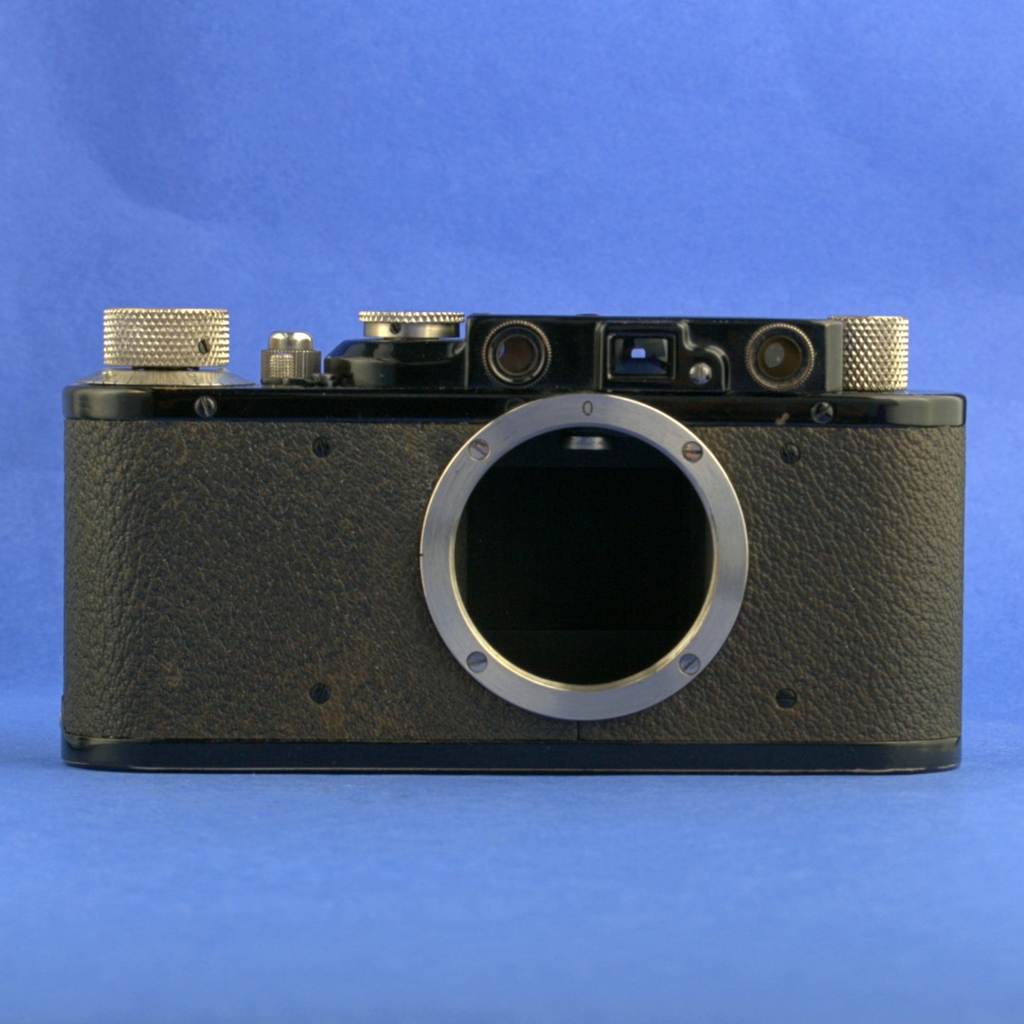 Black Nickel Leica II Film Camera with Nickel 11 o’clock Elmar 50mm 3.5 Lens