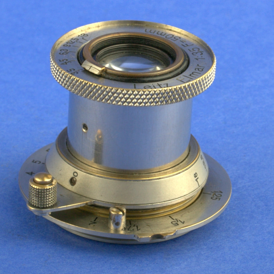 Black Nickel Leica II Film Camera with Nickel 11 o’clock Elmar 50mm 3.5 Lens