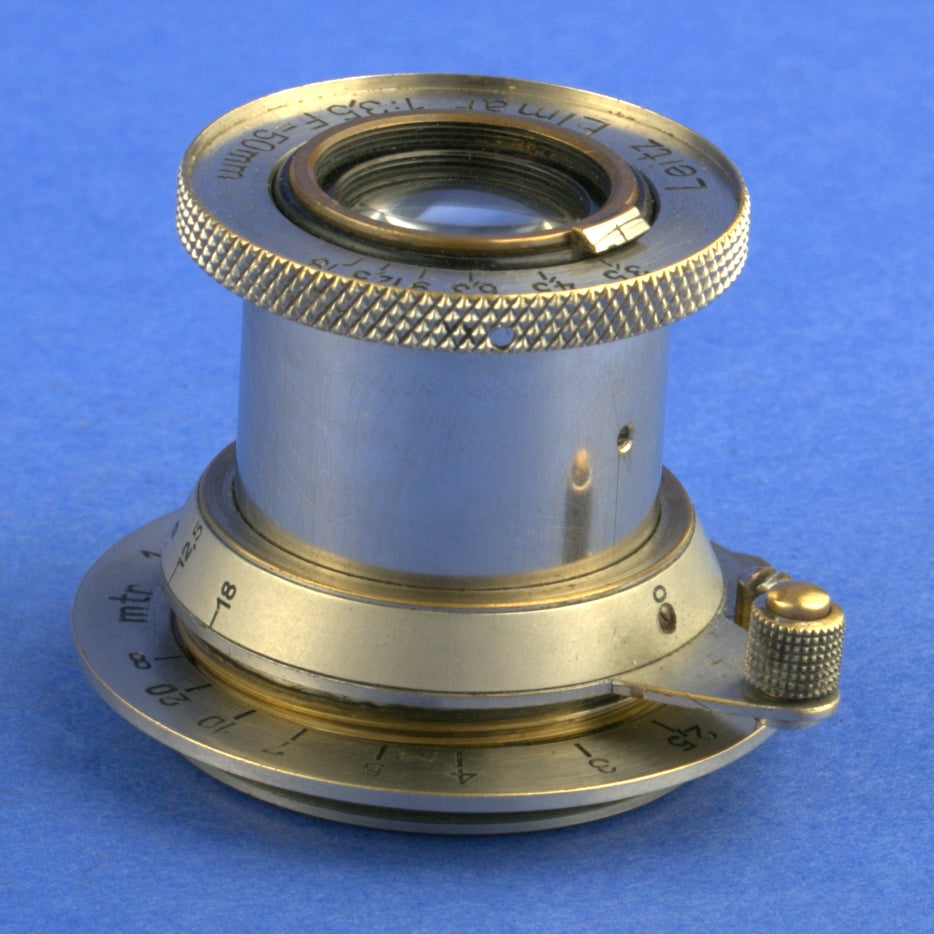 Black Nickel Leica II Film Camera with Nickel 11 o’clock Elmar 50mm 3.5 Lens