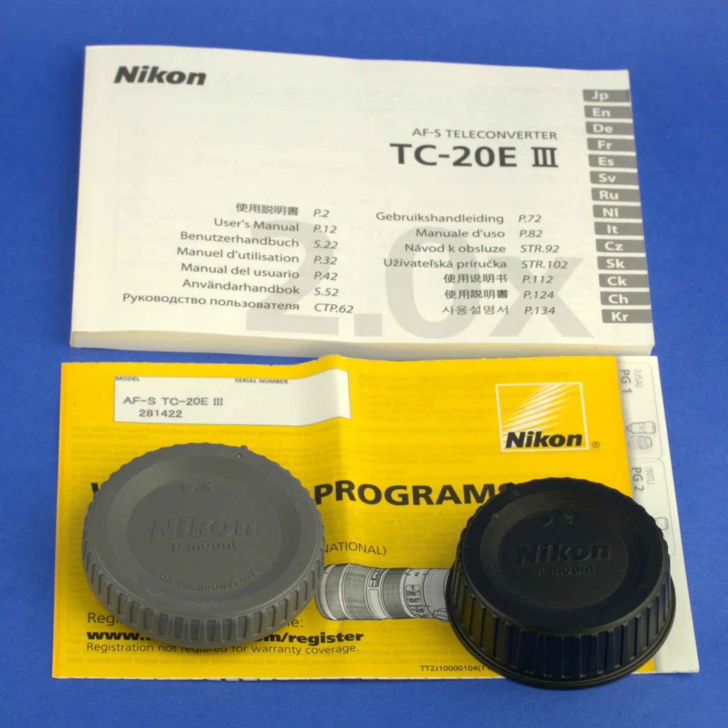 Nikon TC-20E III AF-S 2X Teleconverter Near Mint Condition