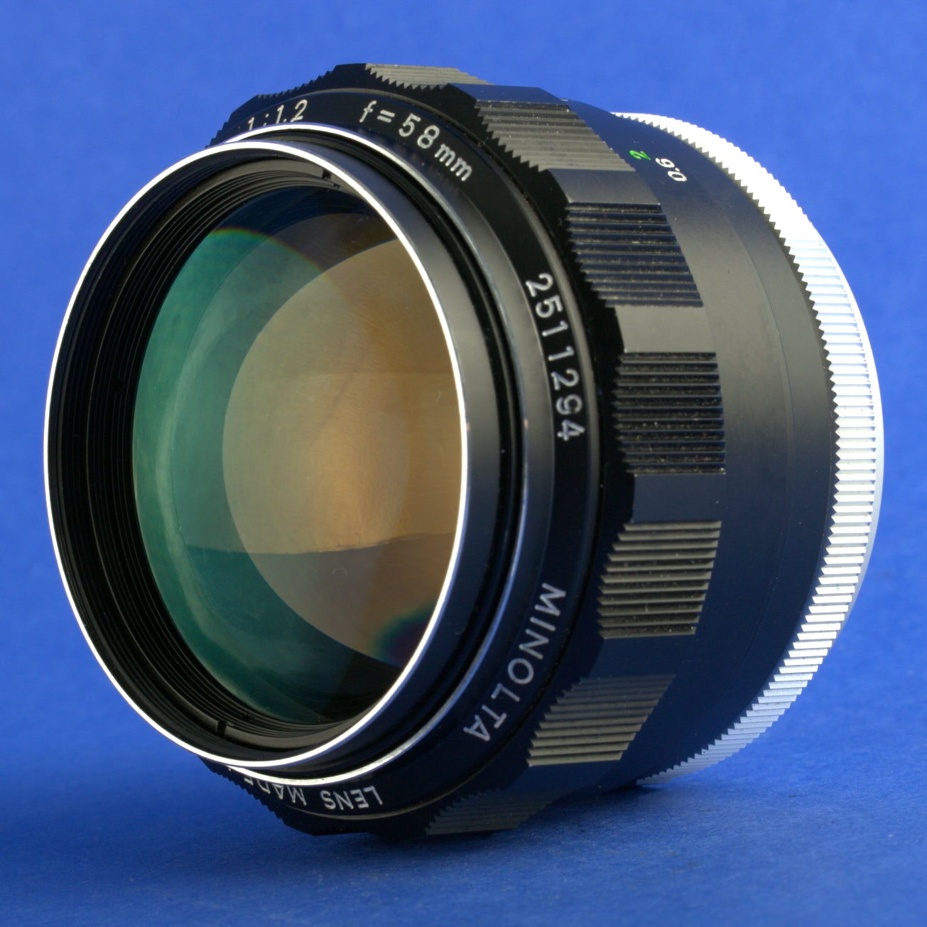 Minolta MC Rokkor-PG 58mm 1.2 Thoriated Lens Beautiful Condition