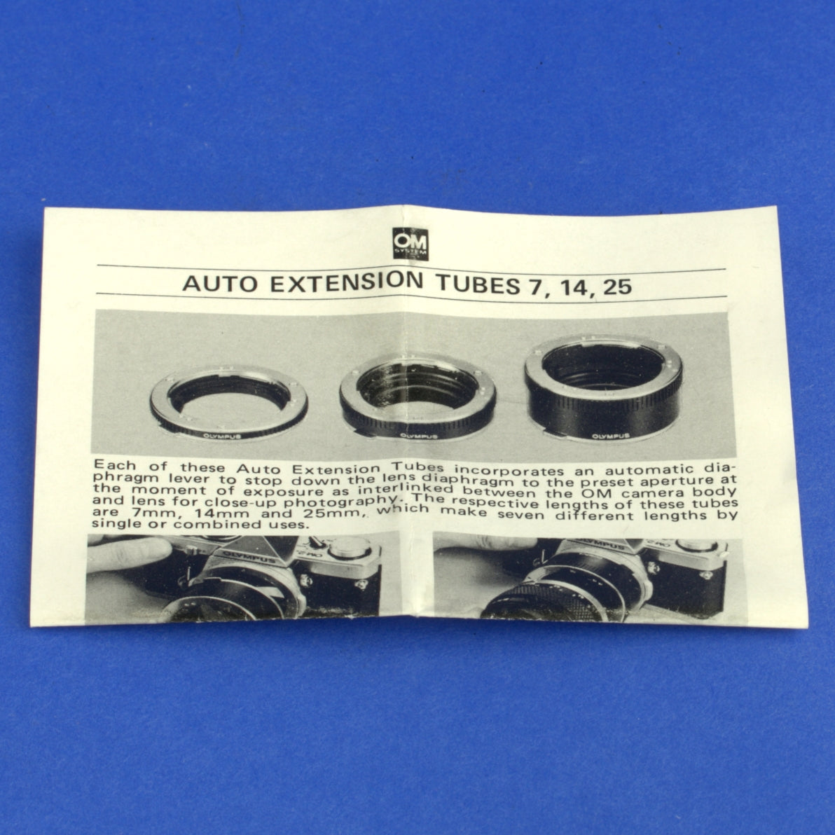 Olympus OM Auto Extension Tube 25 Mint Condition