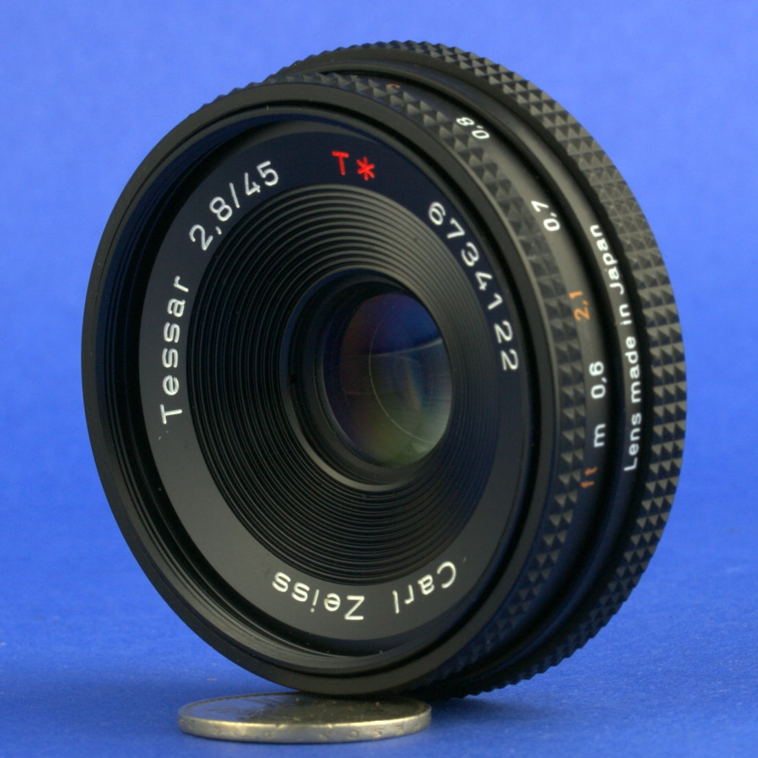 Contax 45mm 2.8 Tessar AEJ Lens C/Y Mount