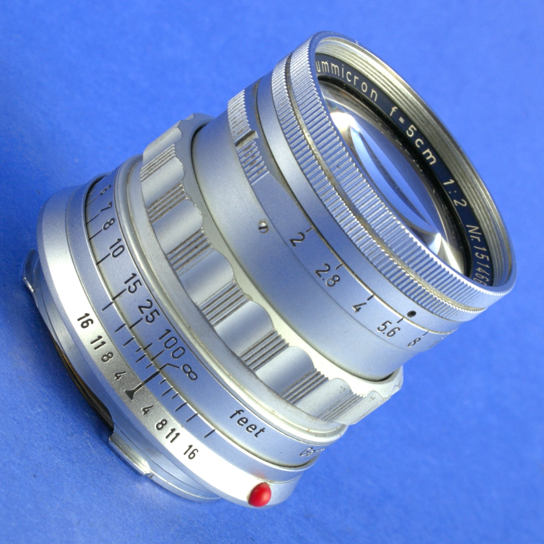 Leica Summicron 50mm F2 Rigid Lens M Mount