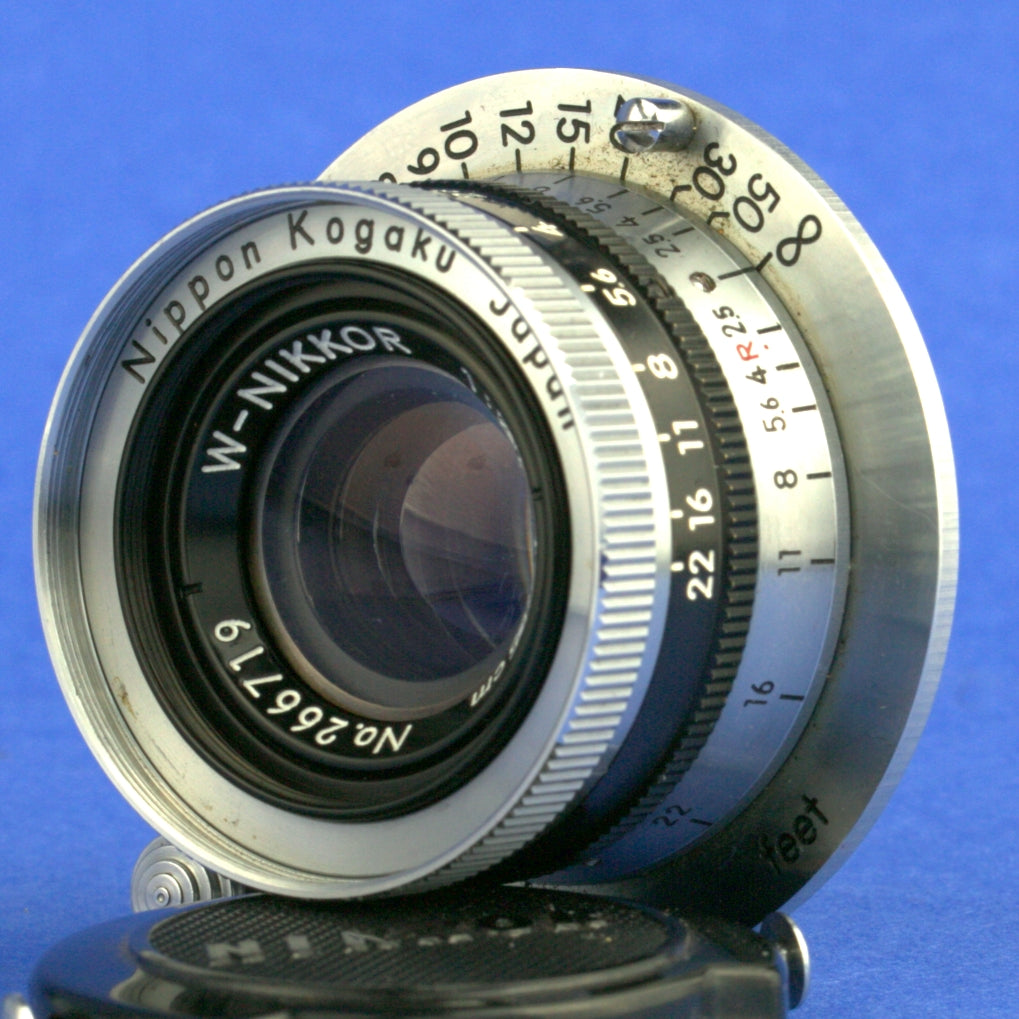 Nikon W-Nikkor 35mm 2.5 LTM Black Belt Rangefinder Lens Beautiful Condition