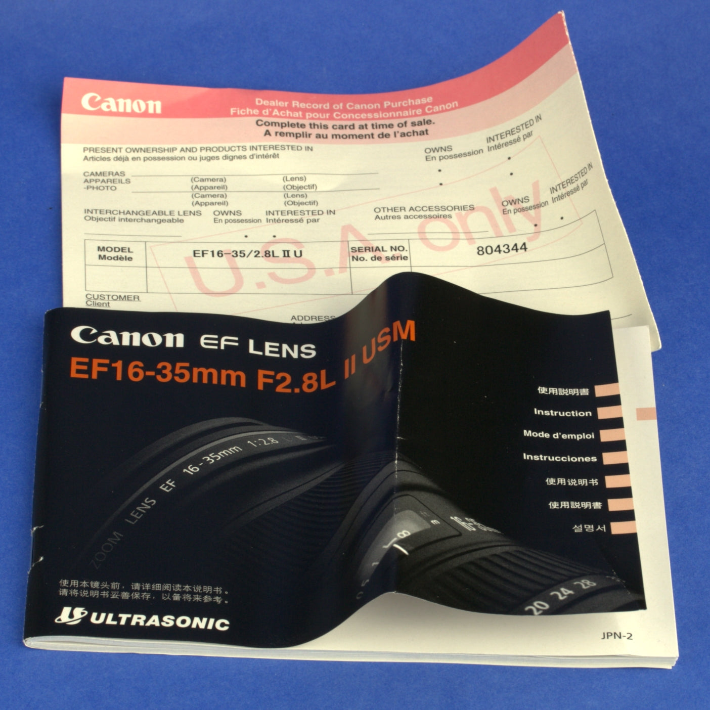 Canon EF 16-35mm 2.8 L II Lens