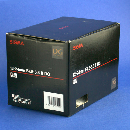 Sigma 12-24mm 4.5-5.6 II Lens Canon EOS Mount Near Mint Condition