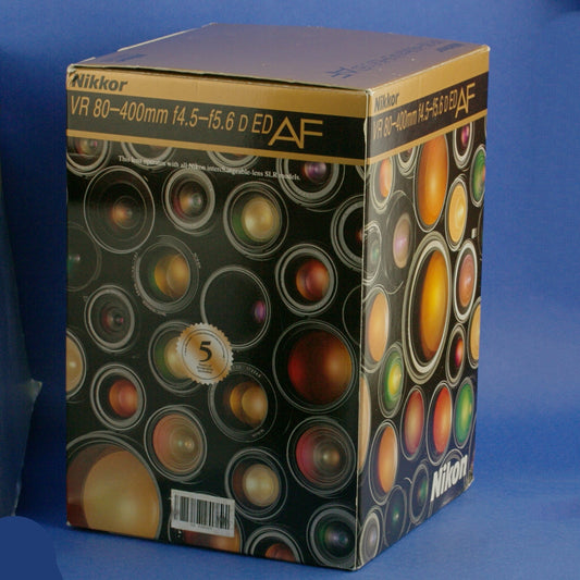 Nikon AF Nikkor 80-400mm 4.5-5.6 VR Lens US Model Mint Condition