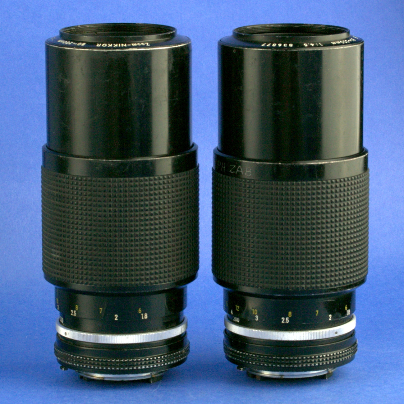 Set of 2 Nikon Zoom-Nikkor 80-200mm 4.5 Ai Lenses in Poor Condition