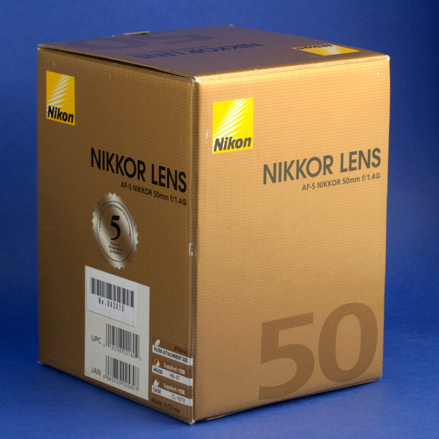 Nikon AF-S Nikkor 50mm 1.4 G Lens US Model Near Mint Condition
