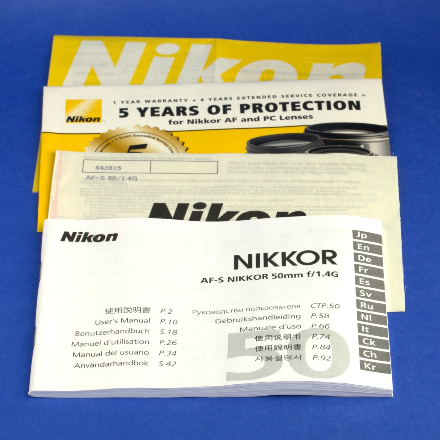 Nikon AF-S Nikkor 50mm 1.4 G Lens US Model Near Mint Condition