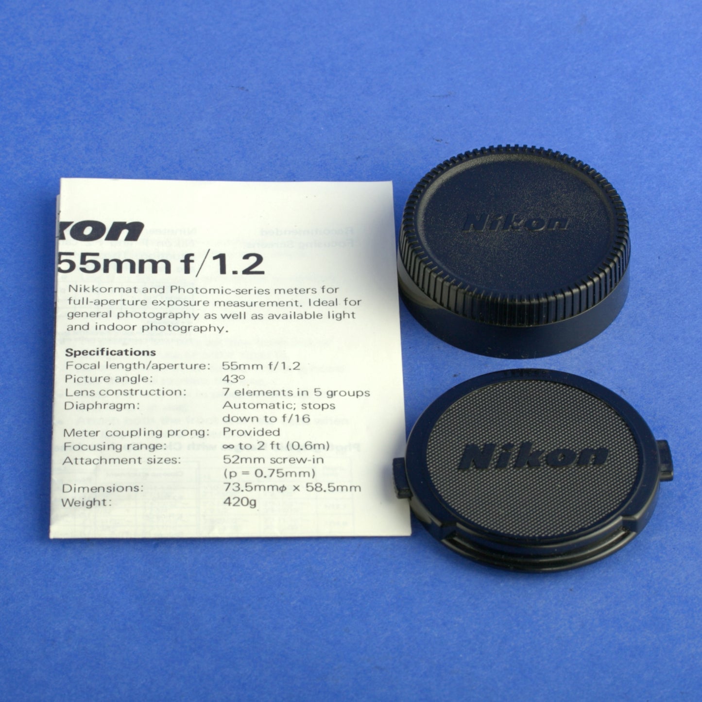 Nikon Nikkor-S.C. Auto 55mm 1.2 Non-Ai Lens