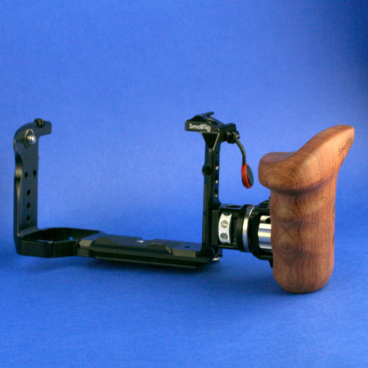 Smallrig Cage with Nicerig Wooden Handle Grip for Sony FX30 Cameras
