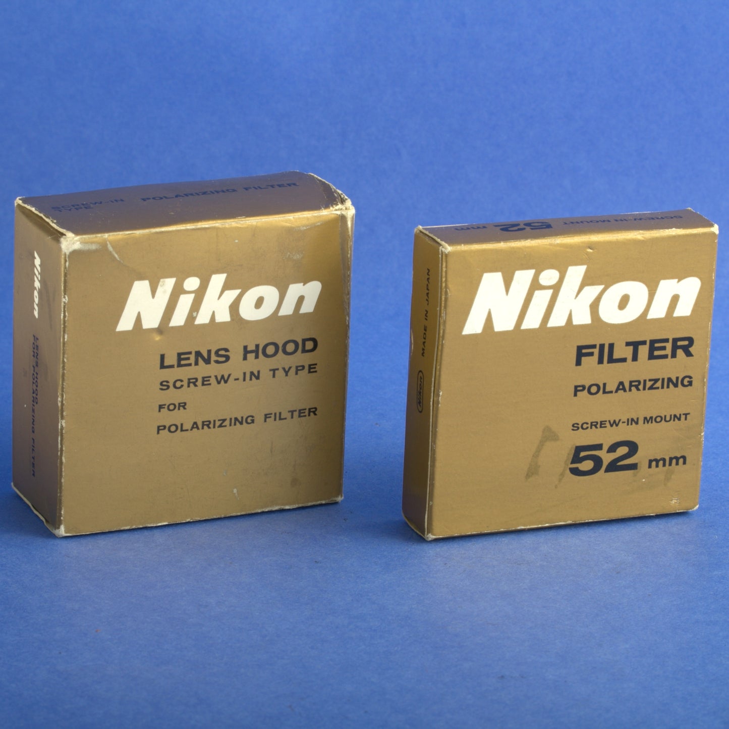 Nikon 52mm Polarizing Filter Screw-In with HN-12 Hood Possibly Unused
